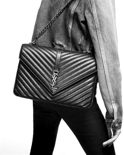 college large ysl|COLLEGE LARGE IN QUILTED LEATHER .